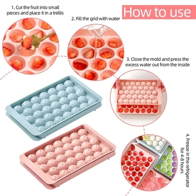 Plastic Round Ice Cube Tray for Freezer Mini Circle Ice-Cube Maker Mold Arrivals