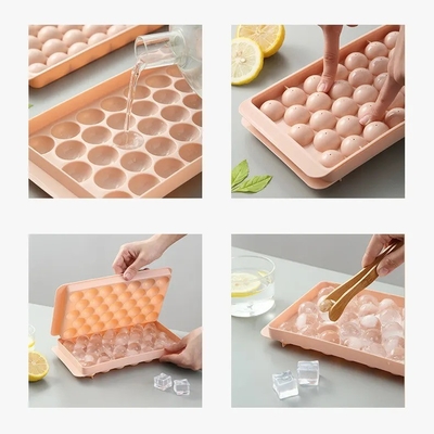Plastic Round Ice Cube Tray for Freezer Mini Circle Ice-Cube Maker Mold Arrivals