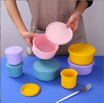 Food Grade Silicone Bento Lunch Box 1 Lattice Food Storage Container for All Ages