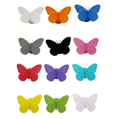 Stocked Silicone Cute Butterfly Design Wine Glass Bottle Mug Cup Identification Tags