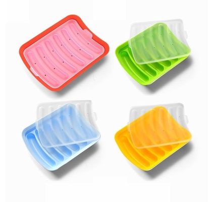 Cake Tools Food Grade DIY Reusable Silicone Sausage Making Mold With 6 Cavity Hot Dogs Baking Mold