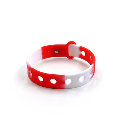 Customized Multi Color Silicone Wristband For Kids With Holes For Charms By Moulding
