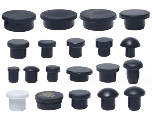 Custom Black Silicone Rubber Camera Cap for Button Moulding Service