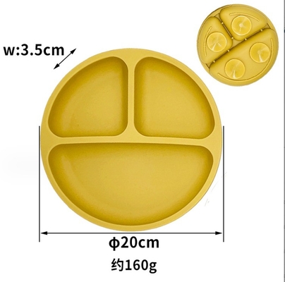 Baby Tableware BPA Free Light Soft Silicone Plate with Suction Design Style None