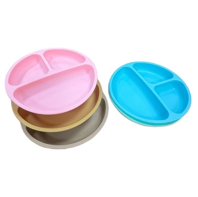 Food Grade Silicone Plate None Design Style Dinnerware Type Plate for Toddler and Kids