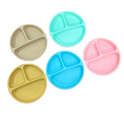 Food Grade Silicone Plate None Design Style Dinnerware Type Plate for Toddler and Kids