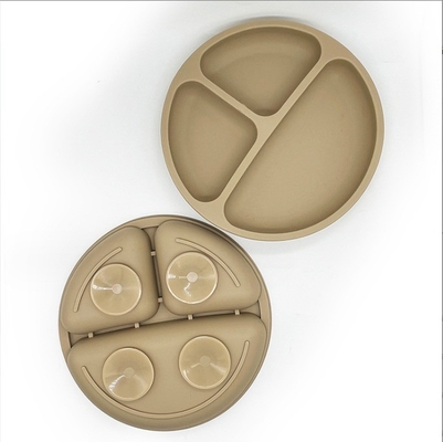 Food Grade Silicone Plate None Design Style Dinnerware Type Plate for Toddler and Kids