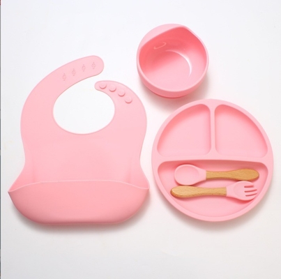 5pcs Soft Spoon BPA Baby Feeding Spoon Fork Set Utensils Silicone Baby Set for Market