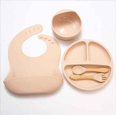 5pcs Soft Spoon BPA Baby Feeding Spoon Fork Set Utensils Silicone Baby Set for Market