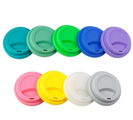 Drinkware Type Cups Saucers Reusable Silicone Coffee Cup Cover Colorful Rubber Cup Lid