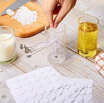 DIY Glass Candles Making Tool Kit with White Foam Stickers and Double-sided Stickers