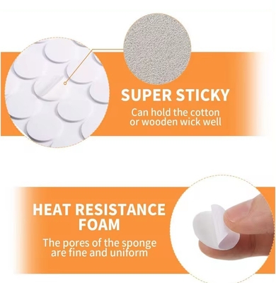 DIY Glass Candles Making Tool Kit with White Foam Stickers and Double-sided Stickers