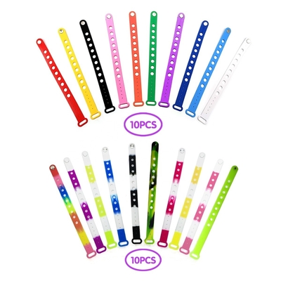 Customizable Rubber Charm Wristbands for Shoe Charms Adjustable and Moulding Service