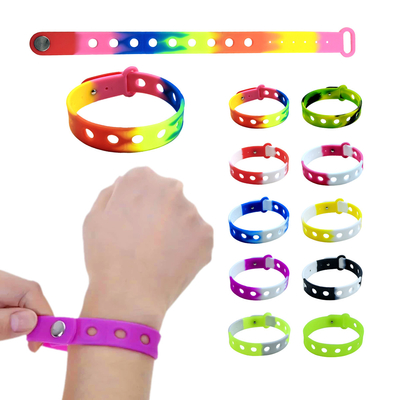 Silicone Processing Design Adjustable Charms Wristband Bracelets for Events