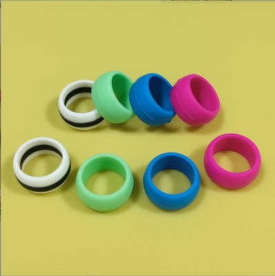 18mm Silicone Wedding Ring Suitable for Men and Women Colorful Design Food Grade Material