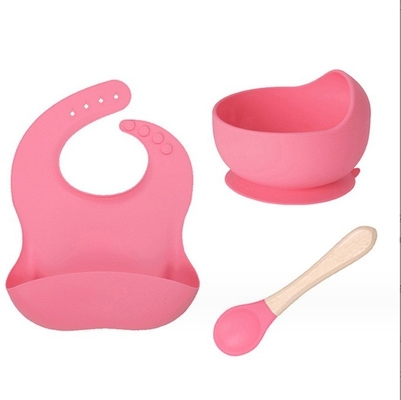 Get Your Silicone Feeding Set Plate Bowl Bib and Spoon for Your Little One's Mealtime