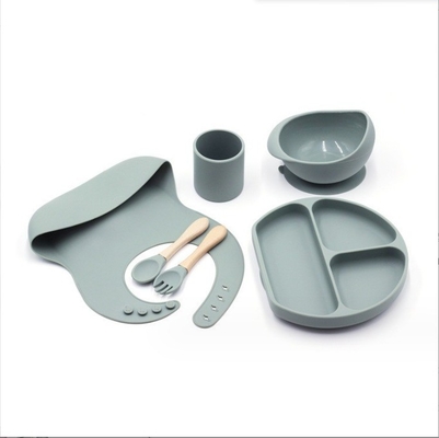 Silicone Feeding Set Top Seller Baby Supplies Baby Dish Plates Set Newborn Set Gift