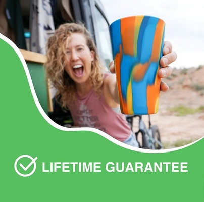 BPA Free Drinking Cup Custom Logo Silicone Cup for Travel and Camping