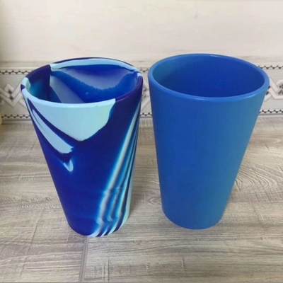 Food Grade Silicone 480ml Tie Dye Silicone Tumblers Cups for Drinking Water and Coffee