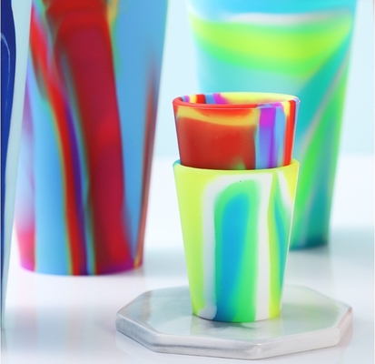 12oz Customized Logo Mugs Silicone Material Insulated Travel Tumbler Cup with Handle