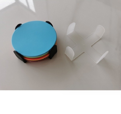Hotel Coaster with Bottle Opener Round Shape Soft Rubber Material Fire Paint Seal Pad