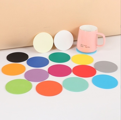 Sustainable Plastic Round Soft PVC Cup Coaster For Drink with Custom Logo