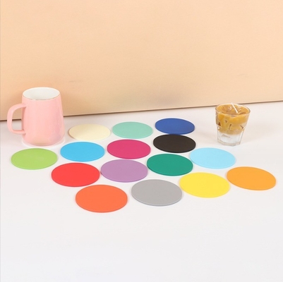 Sustainable Plastic Round Soft PVC Cup Coaster For Drink with Custom Logo