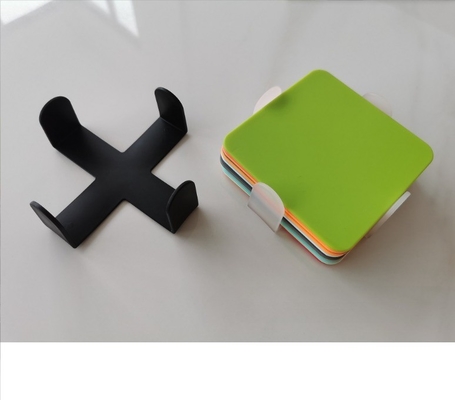 Square Colorful Silicone Non-slip Drink Coasters Cup Pad Mat for Hot and Cold Drinks