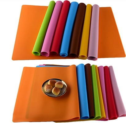 Soft Foldable Silicone Food Table Mat Baking Mat Rectangle Shape for Table Decoration