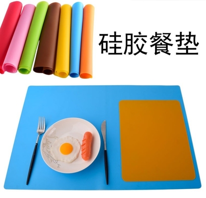 Soft Foldable Silicone Food Table Mat Baking Mat Rectangle Shape for Table Decoration