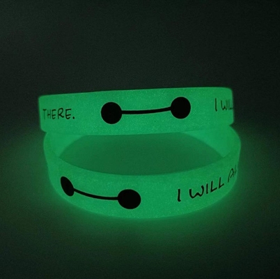 Cutting Processing Service Glowing Silicone Wristbands with Customized Design and Logo