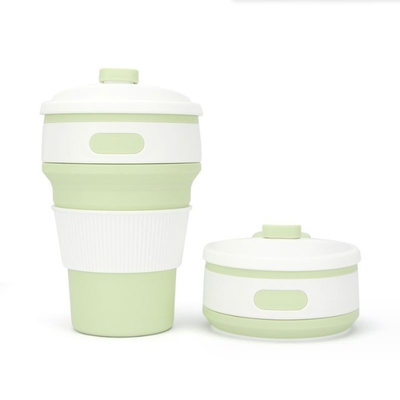 Convenient 350ml Foldable Silicone Coffee Cup for Presents and Outdoor Enthusiasts