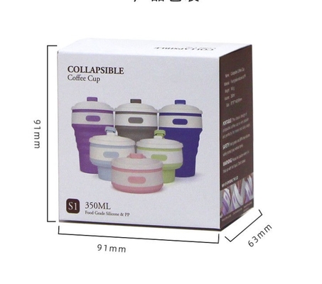 Silicone Folding Water Cup for Outdoor Sports Portable Travel Coffee Collapsible Cup