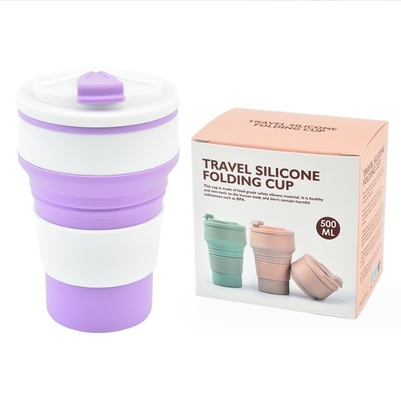350ml Volume Food Grade Collapsible Silicone Sports Water Bottle with Custom Logo