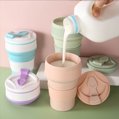American Style Collapsible Travel Sport Mug Presents Design for Foldable Silicon Cups