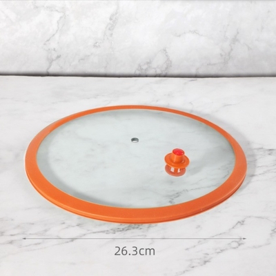 Multipurpose Home Silicone Glass Lid Sustainable Heat Proof Visual Anti-Overflow Pot Lid