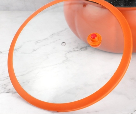 Multipurpose Home Silicone Glass Lid Sustainable Heat Proof Visual Anti-Overflow Pot Lid