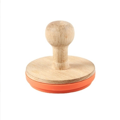 Cookie Stamps Wooden Handle Silicone Christmas Biscuit Cutter for Sustainable Baking