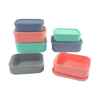 Freshness Preservation BPA Free Silicone Sealed Storage Box for Kids Silicone Bento Box