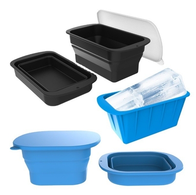 Sustainable Collapsible Ice Cube Tray Extra Large Reusable Silicone Ice Block Mold