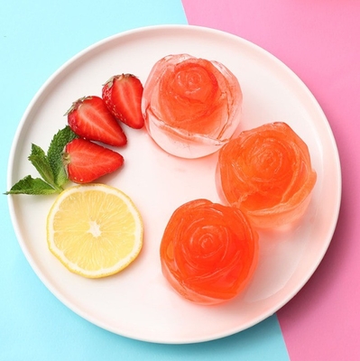 Advanced 3D Rose Flower Ice Mold Maker Plastic Molds for Ice Cream Tools