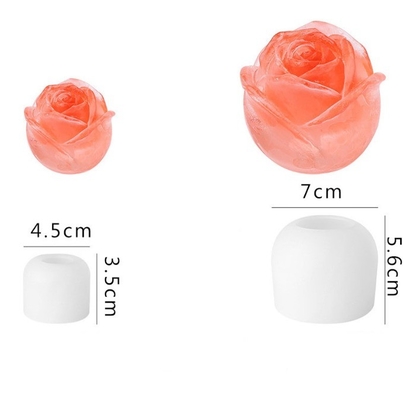 Advanced 3D Rose Flower Ice Mold Maker Plastic Molds for Ice Cream Tools