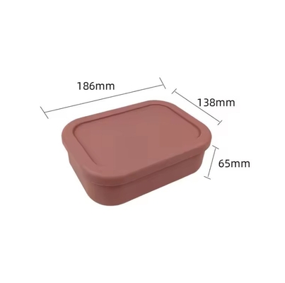 Reusable BPA FREE Silicone Bento Lunch Box for School Children Food Storage Container
