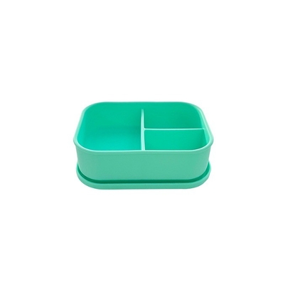 Food Container and Kitchen Storage for Adults 3 Compartments Silicone Bento Lunch Box