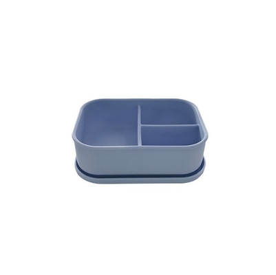 Food Container and Kitchen Storage for Adults 3 Compartments Silicone Bento Lunch Box