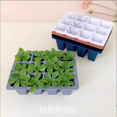 Reusable Silicone Plastic Nursery Tray for Eco-Friendly Flower Pot Germination