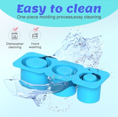 Ice Cream Tools 2024 Silicone Cylinder Ice Mold with Lid and Bin for Freezer Ice Cube Tray