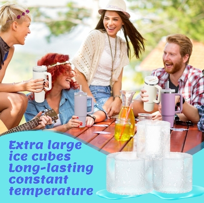 Ice Cream Tools 2024 Silicone Cylinder Ice Mold with Lid and Bin for Freezer Ice Cube Tray
