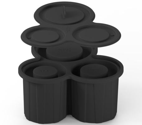3 Pcs Silicone Cylinder Ice Mold for Tumbler Cup and Easy-To-Release Silicone Ice Cube Tray
