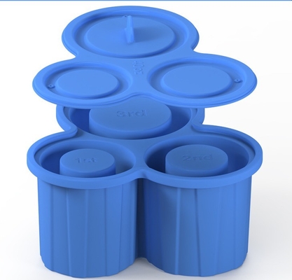 3 Pcs Silicone Cylinder Ice Mold for Tumbler Cup and Easy-To-Release Silicone Ice Cube Tray